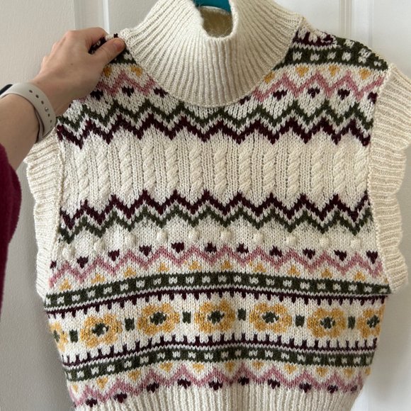 Turtleneck Sweater Vest - Size M - Anthropologie - Picture 4 of 6